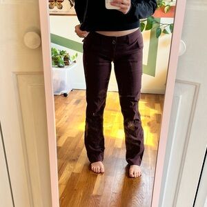 PrAna Halle short inseam burgundy pants 0p